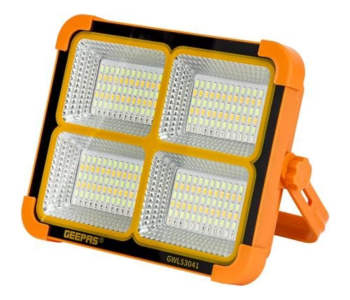 Geepas GWL53041 Rechargeable LED Work Light – Solar Panel, Lightweight, Portable, Emergency Use in KSA