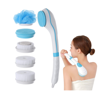 DLC-31803 Electric Bath & Massage Brush – 4 Interchangeable Heads, IPX7 Waterproof, Body Exfoliating & Cleansing Brush in KSA