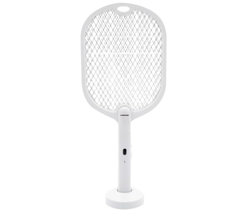 Olsenmark Electric Mosquito & Fly Swatter OMBK1873 – Rechargeable Li-ion Battery, UV Light, High Power, 4-5H Charging, White, 2Y Warranty in KSA