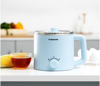 Olsenmark OMK2466 Stainless Steel Multi Kettle 1.6L – Blue, Electric Hot Water Kettle in KSA