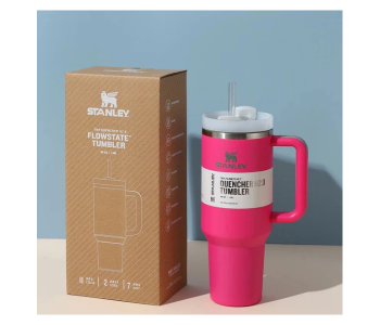 Stanley Quencher 1,18 L H2.0 Flowstate Stainless Steel Vacuum Insulated Tumbler With Lid And Straw Dark Pink Color in KSA