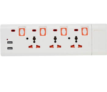 Geepas GES58064 3M Power Extension, 3-Way Socket With USB PD – Safe & Durable Electrical Extension in KSA