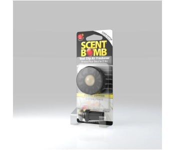 Scent Bomb Vent Clip Air Freshener – Clean Cotton | Long-Lasting Car Odor Eliminator in KSA