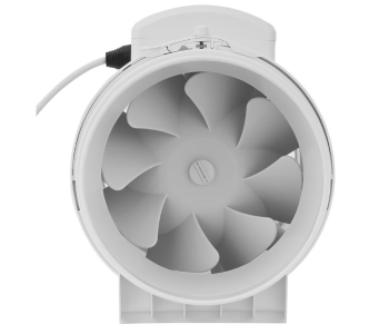 Geepas GF21193 8 In-Line Exhaust Fan, 2-Speed, 55W, 500CFM, Low Noise & Rust-Free – White in KSA
