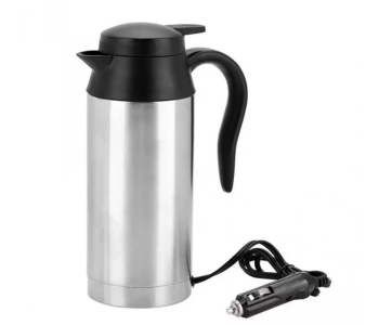 DLC 750ml Travel Electric Kettle For Car – 120W Stainless Steel Portable Hot Water Boiler With 12V Plug, Model HT2251 in KSA
