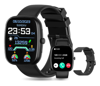 SMAKER P20 Smart Watch For Men Women, IP68 Waterproof Fitness Tracker With Heart Rate Monitor, Step Counter, Sleep & Weather Display, Bluetooth Sports Smartwatch 7-14 Days Battery Life in KSA
