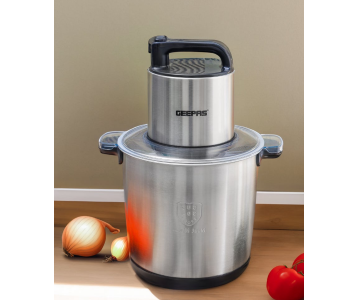 Geepas 10L Multi Chopper GMC42031 – 1500W, Stainless Steel, Coarse & Fine Mincing, For Veg, Fruits & Meat – Black/Silver in KSA