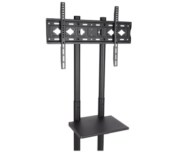 OMLB1299 Movable TV Stand – Fits 32-75 LED/LCD, VESA 100x100 To 600x400mm, Black With Shelf in KSA