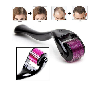 Bundle 2 PCs Set Generic Derma Roller Micro Needle For Skin Care - Titanium Black in KSA