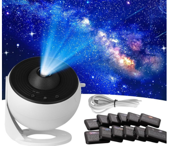 Galaxy Projector 3-in-1 LED Starry Light Projector With 12 Slides, Timer & Adjustable Focus – Quiet Star Projector For Bedroom, Party, Kids' Room & Ceiling Decor in UAE