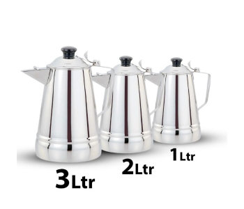 Maxima Stainless Steel Milk Jug Set – 3-Piece (1.0L, 2.0L, 3.0L) – Durable, Heat-Resistant, Multi-Purpose Serving Pots in KSA