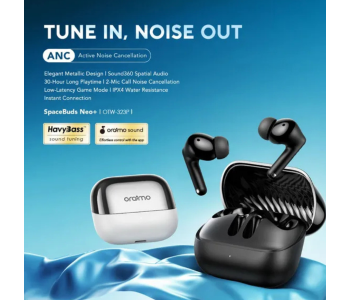 Oraimo SpaceBuds Neo+ ANC Spatial Audio True Wireless Earphones OTW-323P-BK in KSA