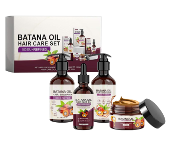 Batana O-il Hai-r Care Set – Natural Hair Nourishment And Strengthening With Unrefined Batana Oil, Shampoo, Conditioner, Hair Oil, And Mask For Daily Use, Suitable For All Hair Types in UAE