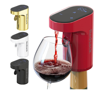 REDSACK Wine Aerator – Electric Quantified Wine Pourer – Compact Wine Aerator Pourer With Adjustable Dispensing - Auto Drink Pourer For All Bottle Sizes – Easy To Use And Intuitive Design in UAE