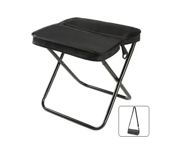 Pocket Chair Easy-Carry Folding Stool Shaped Like A Shoulder Bag - Black in UAE