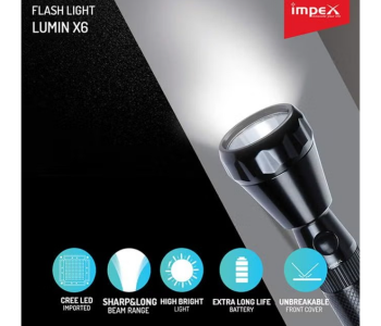 Impex Lumin X3 Rechargeable Led Handheled , Black in KSA