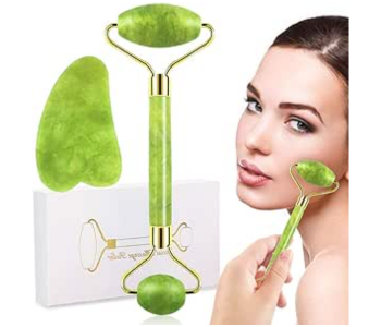 Facial Massage Jade Roller - Green in UAE