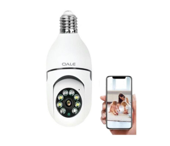 Oale Ihome 02 Smart Camera Light Bulb Security Camera,HD Home Wifi Security Camera, 360 Degree Pan/Tilt Surveillance Camera, Smart Motion Detection, Indoor/Outdoor Security Camera in UAE