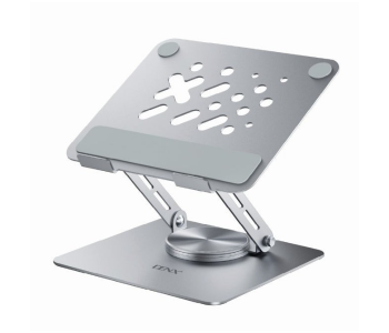 Denx Model DX1272 Laptop Stand, 360° Rotation Base, Foldable & Portable, Hollow Cooling Design, Strong Materials & Anti-Slip Parts in UAE
