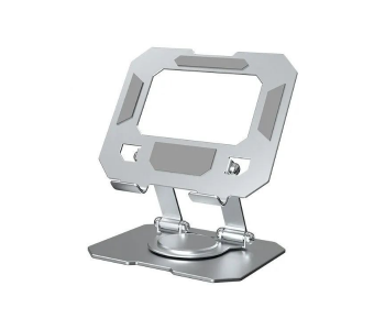 Denx Model DX1269 360° Rotary Aluminum Alloy Tablet Holder, Foldable Portable Computer Support With Hollow Cooling Design, Anti-Slip Base in UAE