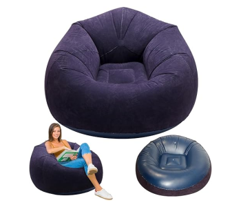 Inflatable Sofa Chair – Single Size Air Lounge Seat, Portable Indoor/Outdoor Inflatable Bean Bag Chair (110×110×85 Cm) in UAE