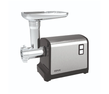 Denx Model DX3218 Electric Meat Grinder & Mincer, 1200W Locked Power, Pure Copper Motor, Stainless Steel Blades & Housing, Includes Sausage & Kibbe Attachments in UAE