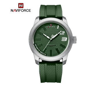 NAVIFORCE NF9202T Silicone Band Sport Waterproof Watches For Men Casual Quartz Wristwatch(Green) in UAE