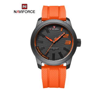 NAVIFORCE NF9202T Silicone Band Sport Waterproof Watches For Men Casual Quartz Wristwatch(Orange) in UAE