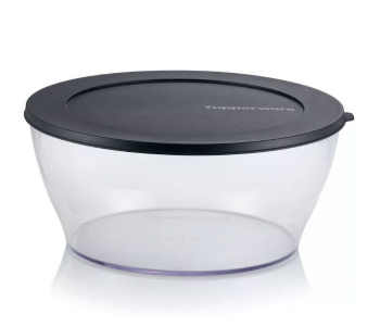 Tupperware Crystal Clear Store & Serve Food Storage Container, 4L Capacity, Black Lid in UAE
