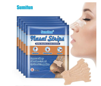 Sumifun Nasal Strips, 6 Patches, Better Breathe, Anti-Snoring Device, Sleep Aid, Nasal Congestion Relief Patches in UAE