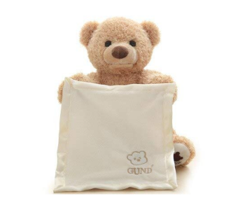 Peek-A-Boo Bear Animated Stuffed Animal Plush, Interactive Soft Toy For Babies, Toddlers, Newborn Babys, Ages 0 Months And Up, 11.5 Inches, Brown in UAE