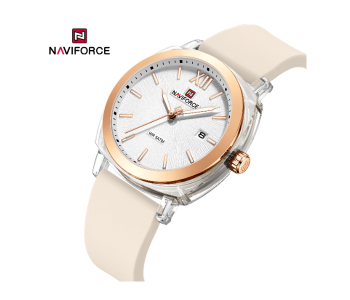 NAVIFORCE 6111 Ladies' Quartz Watches, Fashion Sports Watches, Waterproof (Beige) in UAE