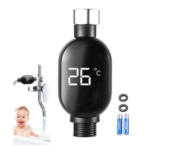 Shower Water Temperature Monitor | Shower Temperature Instant-Read With Led Digital Display - Waterproof Bathroom Accessories For Kitchen Apartment Hotel Home Household in UAE