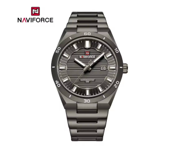 NAVIFORCE 9268 Men's Luxury Business Quartz Watch – Stainless Steel Waterproof Wristwatch With Luminous Hands & Calendar – Black/Black in UAE