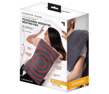 Calming Heat Electric Heating Pad With Massage | Weighted Heat Therapy Massager For Back, Neck & Body in UAE
