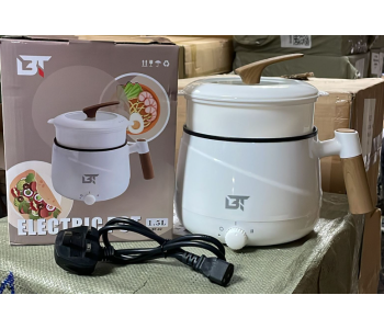 BT Multi-Function Electric Cooking Pot With Steamer Non-Stick 1.5L White in UAE