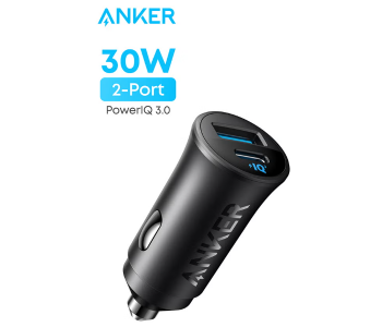 Anker 30W USB C Car Charger 2 Port Fast Adapter With PowerIQ 3.0 For IPhone 17 16 15 Pro And Samsung S23 in UAE