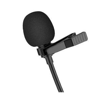 KAKUSIGA KSC-762 Lightning Lavalier Microphone Wired Clip-On Collar Mic For IPhone IPad IOS Devices Black in UAE