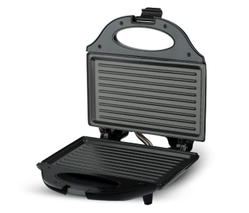 Electric Grill Sandwich Maker 750W | Non-Stick Plates | Black in UAE