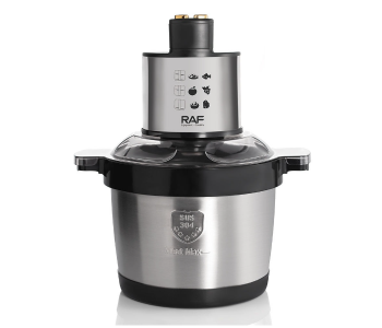 RAF R.7735 500W Multi-function Stainless Steel Food Processor 6L Capacity in UAE