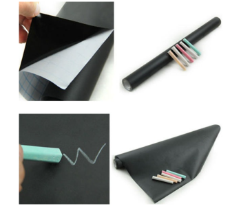 Self-Adhesive Black Chalkboard Wall Sticker Roll, Removable & Reusable Blackboard Decal For Home, Office, Kitchen, & School in UAE