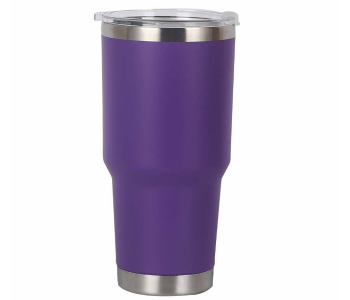 900ml 30oz Stainless Steel Vacuum Insulated Tumbler | Double Wall Thermal Travel Coffee Mug With Lid | Reusable Hot & Cold Water Cup - Purple in UAE