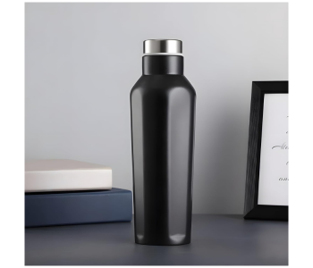 500ml Stainless Steel Thermal Flask Double Wall Vacuum Insulated Bottle For Hot & Cold Drinks Sports & Outdoor Use - Black in UAE