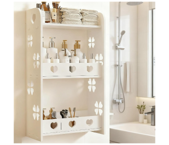 Wall Mounted Bathroom Storage Cabinet With Shelves Space Saving Organizer (62x34x15) in UAE
