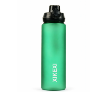 XIKEXI 1 Liter Frosted Plastic Water Bottle | BPA-Free Direct Drinking Gym, Fitness & Outdoor Sports Bottle With Strap - Green in UAE