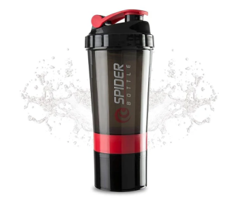 Sports Shaker Bottle Whey Protein Powder Mixing Bottle Sports Nutrition Protein Shaker Fitness Water Bottle With Three-Layer (Red) in UAE