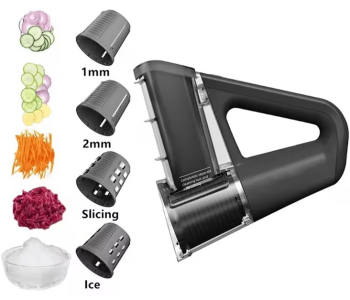 4-in-1 Rechargeable Wireless Food Chopper Machine 44W Grey/Black in UAE