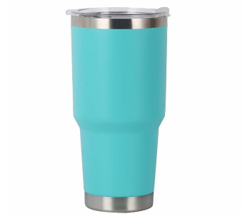 900ml 30oz Stainless Steel Vacuum Insulated Tumbler | Double Wall Thermal Travel Coffee Mug With Lid | Reusable Hot & Cold Water Cup - Aqua Blue in UAE
