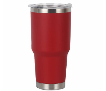 900ml 30oz Stainless Steel Vacuum Insulated Tumbler | Double Wall Thermal Travel Coffee Mug With Lid | Reusable Hot & Cold Water Cup - Red in UAE