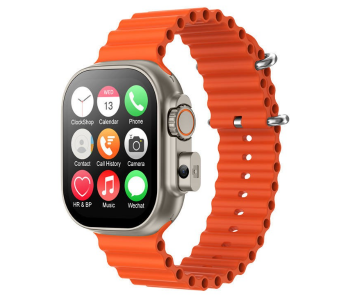 Smartbarry SM401 4G Smartwatch With SIM Card Slot, Built-in Camera, 2.2-Inch HD Super AMOLED Display, And Health Tracking – Includes 2 Interchangeable Straps – Black/Orange in UAE